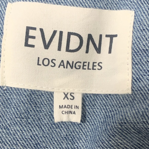 Anthropologie Evidnt LA Denim Tweed Oversized Colorblock Jacket Sz XS-M - Picture 8 of 16